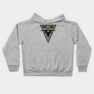 F-16 Viper Patch (subdued) Kids Hoodie